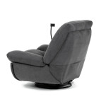 Polohovací křeslo, elektrické zabudované ovládání, šedá, látka, TV-7081 GREY2