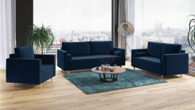 FRONTI Sedací souprava FIORELLO 3+2+1 modrá - MONOLITH 77