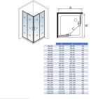 H K - Sprchový kout čtvercový, SIMPLE 110x110 L/P varianta, rohový vstup SE-SIMPLE110110