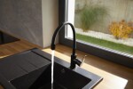 KFA - Dřezová baterie RUMBA black s elastickým výtokem černá (6553-915-81