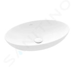 VILLEROY & BOCH - Loop&Friends Umyvadlo na desku, 620x420 mm, bez přepadu, CeramicPlus, Stone White 4A4801RW