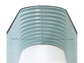 Kovový vyvýšený záhon – Grow Faster (d. 240 cm x š. 80 cm x v. 82 cm), černý