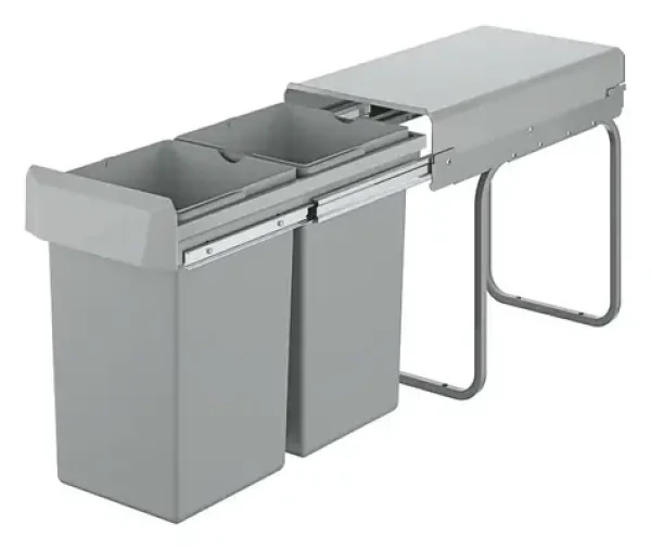 Grohe Vestavný odpadkový koš 30 cm dělený 2x15 l / Odpadkový koš / Vysouvací / GROHE Blue, Red M/L (40855000)