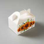 Výslužková krabice s rukojetí Yellow 20x13x11cm