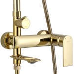 REA - Sprchový set s baterií 150mm Veneta zlatá REA-P7842