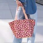 Nákupní taška přes rameno Reisenthel Shopper M Smiley® leo blush