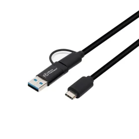 MicroConnect kabel USB-C s USB 3.0 A adaptérem 1m černá / 5000Mbit/s (USB3.1CCA1)