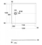 KLUDI - Terra Sprchová vanička 120x100 cm, matná písečně šedá 08DW17O2