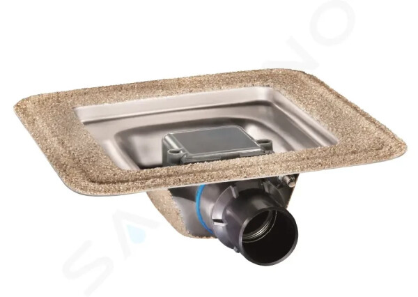 I-Drain - Square Nerezová podlahová vpusť Chape 54, 150x150 mm ID4CSQ0150