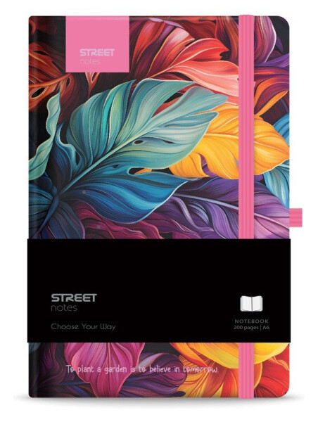 Blok B5, 100l, 80g, linkovaný - Flowers Petal s gumou