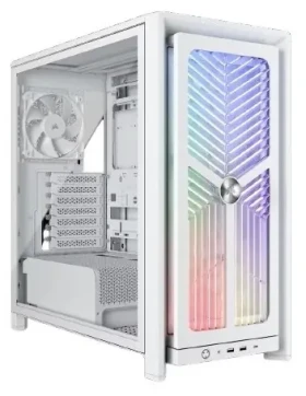 Corsair FRAME 4000X RS bílá / Midi-Tower / E-ATX / 4x 120mm RS120 / bez zdroje / průhledná bočnice (CC-9011303-WW)