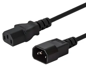 SAVIO CL-99 černá / Napájecí kabel / C14 (M) - C13 (F) / 1.2 m / 10 A (CL-99)