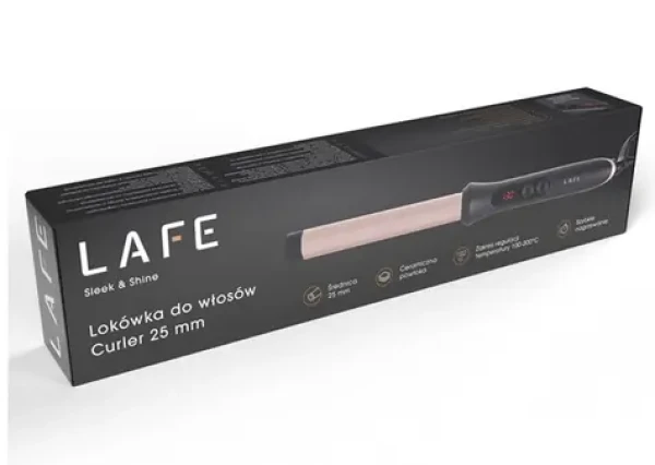 Lafe Sleek Shine 25 mm / Kulma na vlasy / Keramický povrch / 100-200°C / LCD displej (LAFLKA47571)