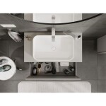 MEXEN/S - Orio koupelnová skříňka pod umyvadlo 90 cm s deskou, 1 šuplík, šedá mat 91A10-09047-1-BFC62