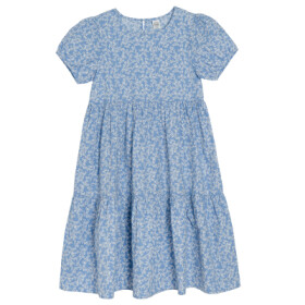Bavlněné šaty s krátkým rukávem- světle modré - 170 LIGHT BLUE