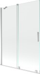 MEXEN/S - Velar Dvoukřídlá posuvná vanová zástěna 130 x 150 cm, transparent, chrom 896-130-000-01-01