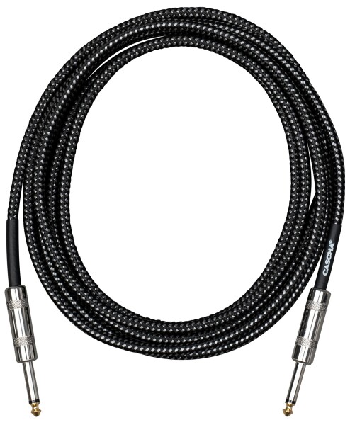 Cascha Standard Line Guitar Cable Straight Black Tweed 9m