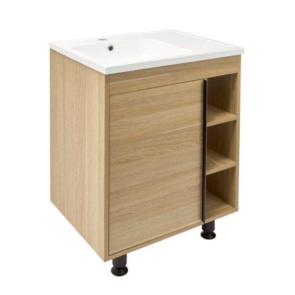 Koupelnová skříňka s umyvadlem Naturel Lucca 59x70x45 cm dub mat LUCCA60D LUCCA60D