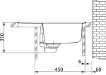 FRANKE - Basis Fragranitový dřez BFG 611-62, 62x50 cm, šedý kámen 114.0285.118