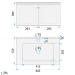 REA - Sada koupelnového nábytku s umyvadlem Denver 60cm Creme REA-M0012