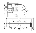 HANSGROHE - Tecturis S Vanová baterie, kartáčovaný černý chrom 73422340