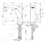 IDEAL STANDARD - Cerafine O Umyvadlová baterie, černá BC555XG