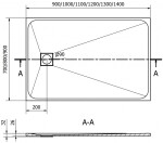 MEXEN - Bert obdélníková sprchová vanička SMC 90 x 80, bílá 4K108090