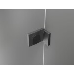 MEXEN/S - Lunar T sprchový kout dveře křídlové pravá 75 x 70, transparent, grafit kartáčovaná 834T-075-070-66-00-P