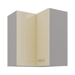 Horní rohová skříňka 60x60 GN-72 2F (90°) Barva korpusu: Šedá, Barva dvířek: Šedý lesk (Šedá)