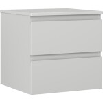 MEXEN/S - Orio koupelnová skříňka pod umyvadlo 50 cm s deskou, 2 zásuvky, šedá mat 91A10-05047-2-BFFC62
