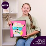 OKTO Malování hmotou podle čísel "Lama" 29x29 cm, OKTO, W051109