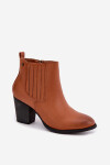 Dámské zateplené kozačky na podpatku Medicine RW16-OBD428-80X Camel 39