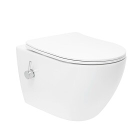 WC s bidetem závěsné SAT Fusion vírové včetně prkénka softclose, zadní odpad SATFUS11BFC SATFUS11BFC