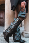 Dámské kozačky s ohrnutým lemem D8262 Sarisse černé - Sweet Shoes 36