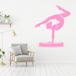 Samolepka Moderní gymnastika Barva: žlutá, Velikost: 100 x 86 cm
