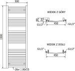 MEXEN/S - Helios radiátor + topná tyč 1500 x 500 mm, 900 W, bílá W103-1500-500-2900-20