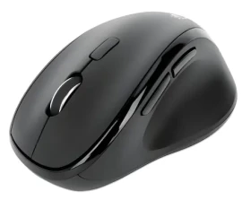 Manhattan Ergo černá / Bezdrátová myš / ergonomická / USB-A/C přijímač / 6 tlačítek / 1600 DPI (190237)