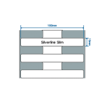 RFID štítek Silverline II slim MR6-P, 100mm x 13mm, PET, dutinka 76,2 mm, 600 et/kot - cena /role