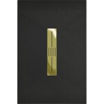 MEXEN/S - Toro obdélníková sprchová vanička SMC 100 x 90, černá, mřížka zlatá 43709010-G