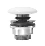 GSI umyvadlová výpust 5/4“, click-clack, keramická zátka, 5-65, bílá ExtraGlaze PCS11