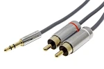 Crono Jack 3,5mm - 2x Cinch M/M / Audio kabel / 2m (35334)