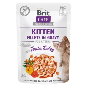 Brit Care Cat Kitten Fillets in Gravy with Tender Turkey 85 g