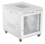 Lanberg 15U 19" šedá / Stojanový rozvaděč / 800x1000 mm / Flat pack / Perforované dveře / LCD panel / Nosnost 1200 kg (FF01-8015-23SL)