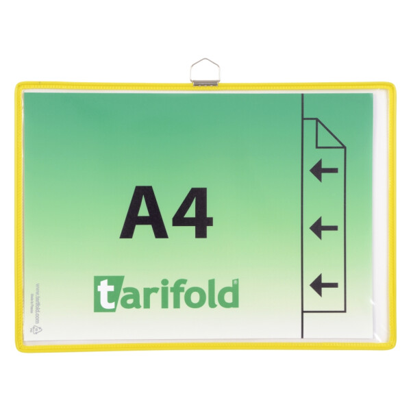 Djois rámeček s kapsou a očkem, A4, otevřený bokem, žlutý, 5 ks