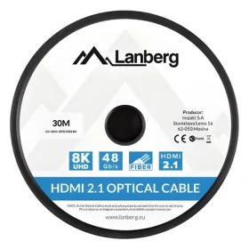 Lanberg / Kabel HDMI / M/M / v2.1 / 30m / 8K / Optický / AOC (CA-HDMI-30FB-0300-BK)