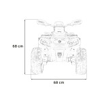 Mamido Dětská elektrická čtyřkolka Can-Am Outlander ATV 4x45W růžová