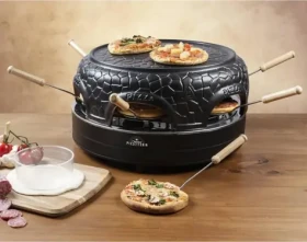 Bestron APD600Z černá / Pec na pizzu / 910 W / keramická kupole / pro 6 osob (APD600Z)