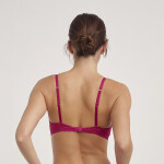 Dámská krajková podprsenka bez kostic DIM ROMANCE TRIANGLE WIREFREE BRA - DIM - červená M