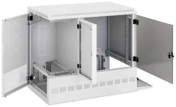 Triton 19" rozvaděč nástěnný 12U/900x540mm šedá / Rozvaděč / Nástěnný / +3U pro server vpravo / RAL7035 (RFA-12-A95-CAX-A13)
