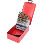 KS Tools 330.3613 HSS-G-Co 5 sada spirálových vrtáku do kovu 1 mm, 1.5 mm, 2 mm, 2.5 mm, 3 mm, 3.5 mm, 4 mm, 4.5 mm, 5 mm, 5.5 mm, 6 mm, 6.5 mm, 7 mm, 7.5 mm,